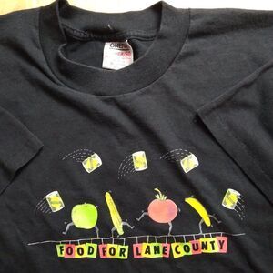 Vintage Food For Lane County Neon T-Shirt